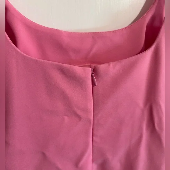 Zara Sleeveless Structured Pink Midi Dress NWT - Picture 8 of 12
